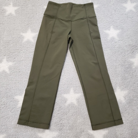 lululemon athletica Pants - Lululemon Gather & Crow Crop II Fatigue Green 2